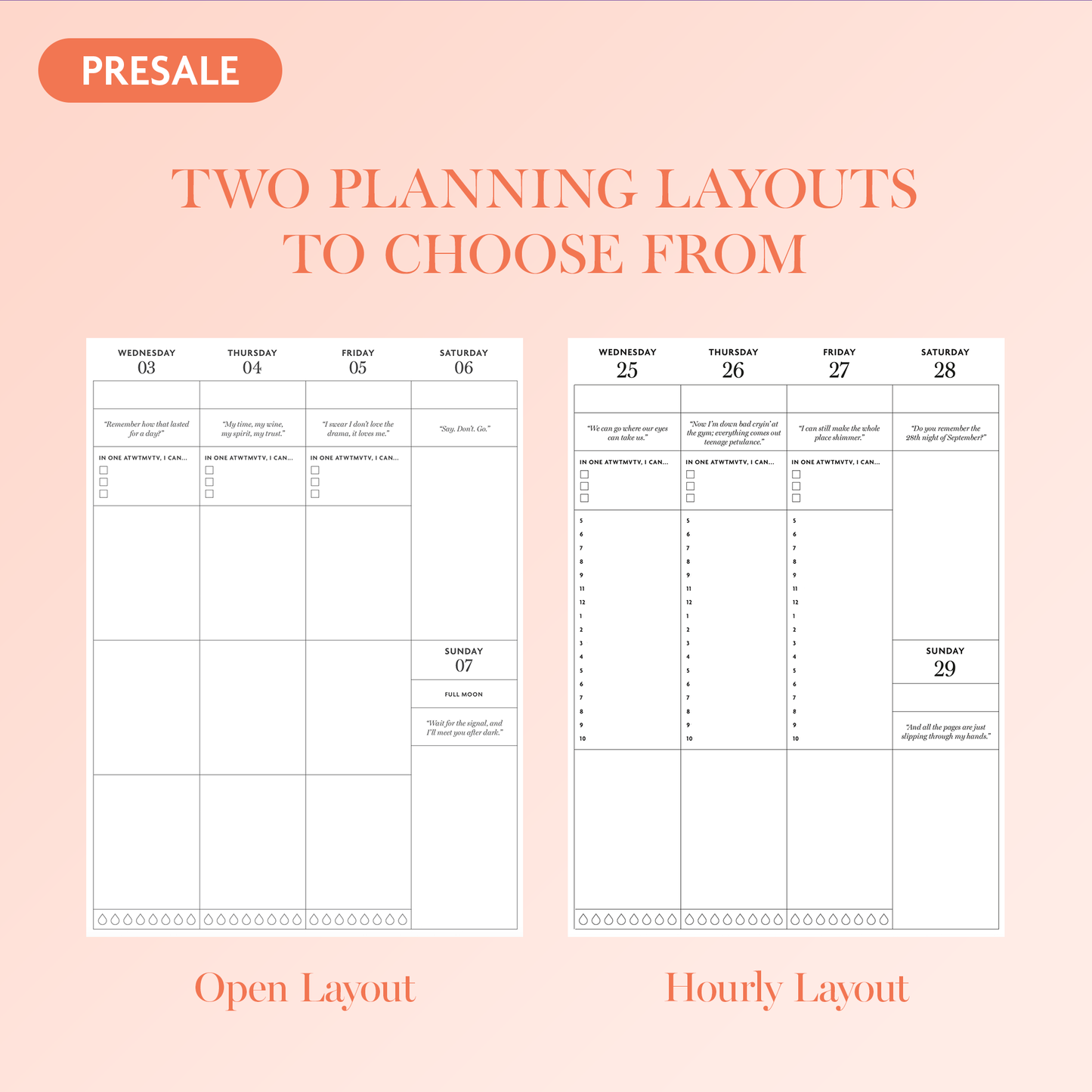 PRE-ORDER: 2026 - Weekly Mastermind Planner, Swiftie Inspired Planner