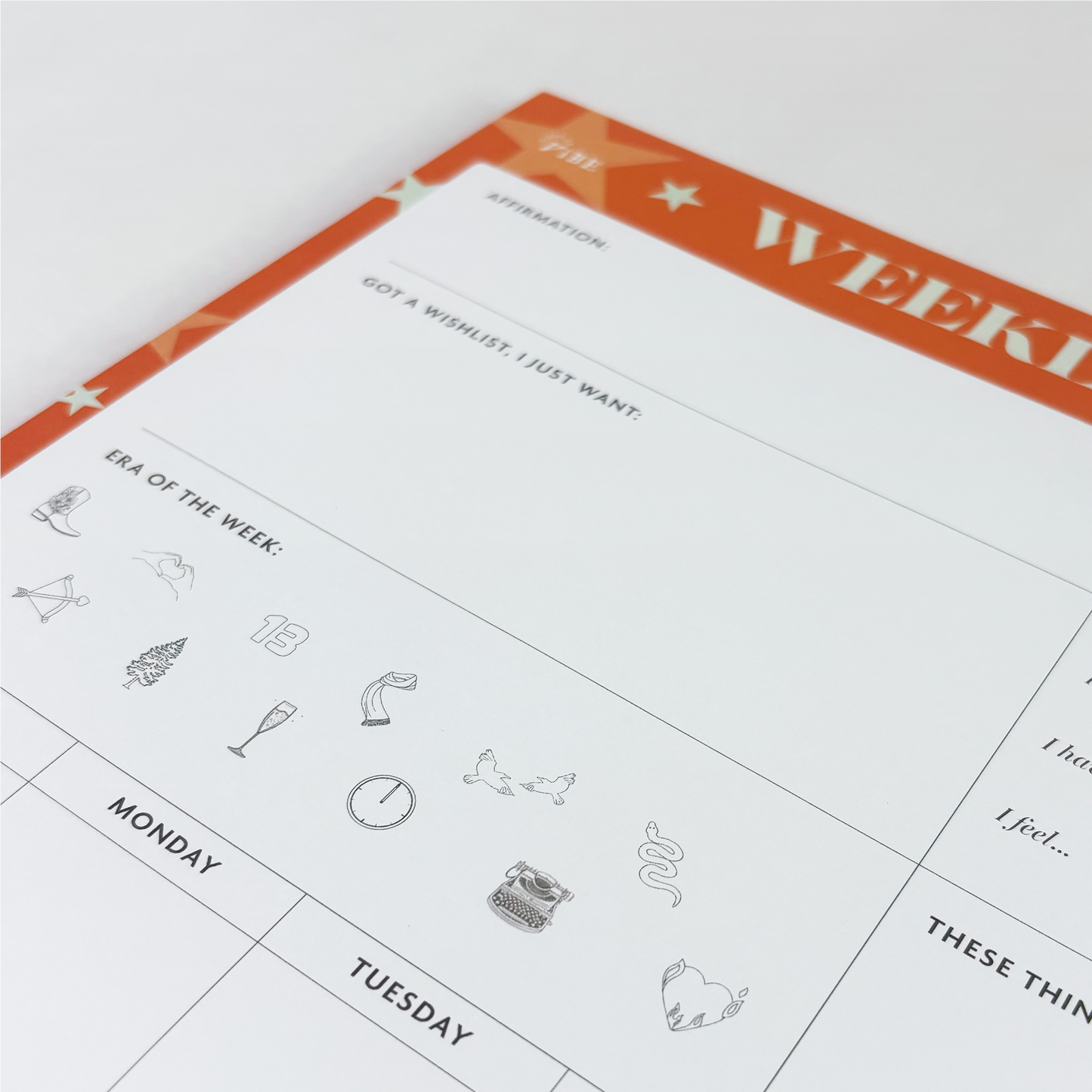 Weekly Wishlist Pad, Manifestation Planner, TLOAS Inspired Desk Pad