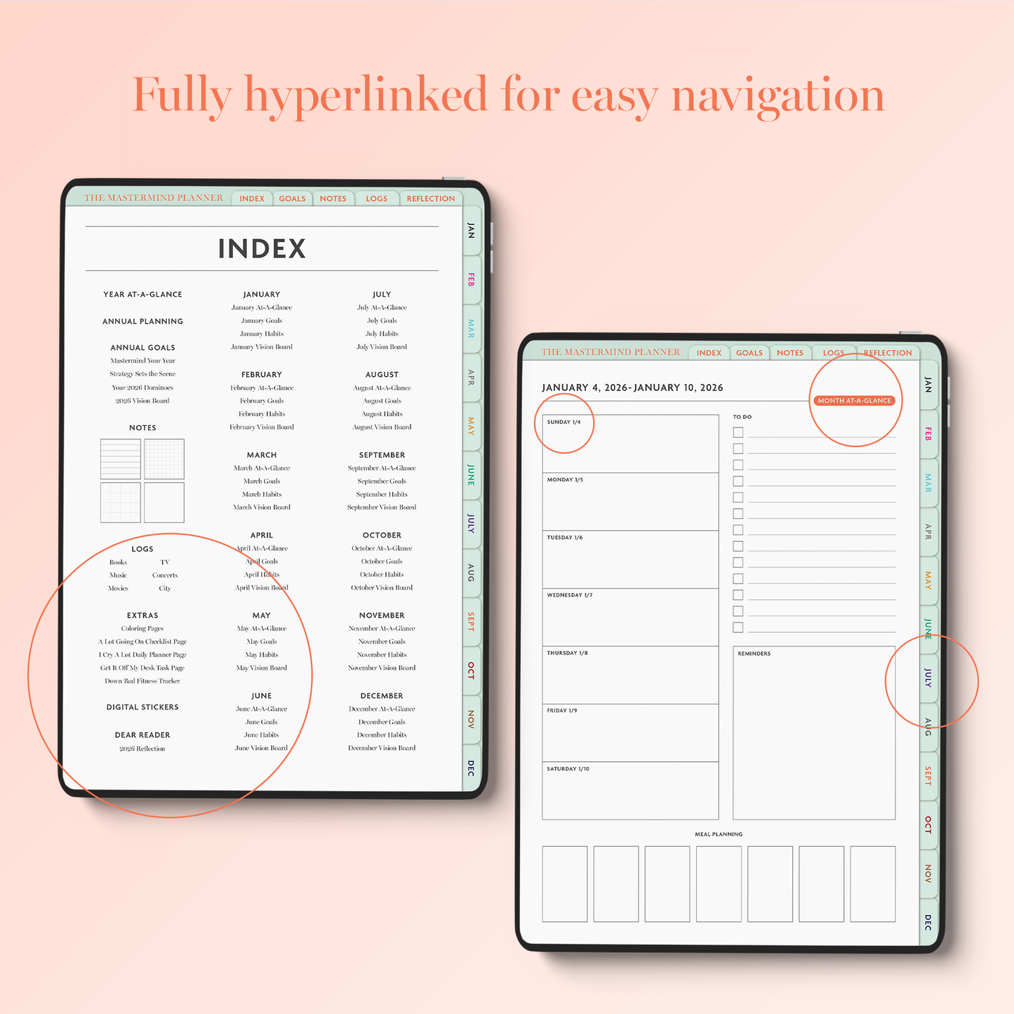 2026 Digital Mastermind Planner for iPad or Tablet, Good Notes Digital Planner