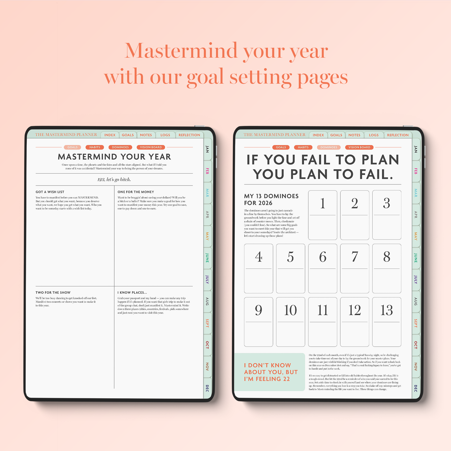 2026 Digital Mastermind Planner for iPad or Tablet, Good Notes Digital Planner