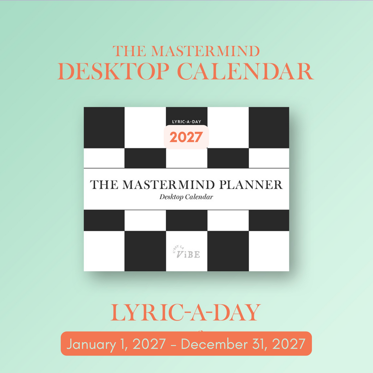 2027 Mastermind Lyric-A-Day Desktop Calendar
