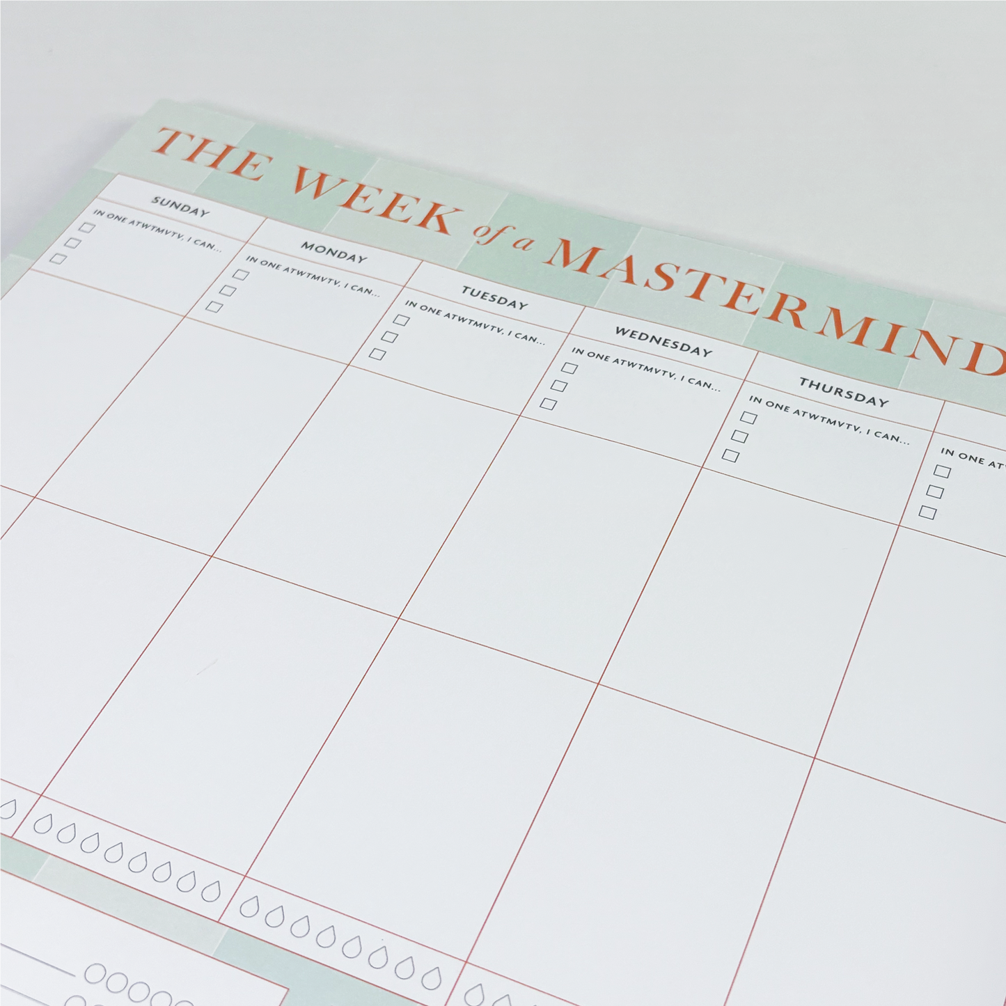 Week of a Mastermind Planning Pad, Undated Planner, Midnights Inspired Desk Calendar