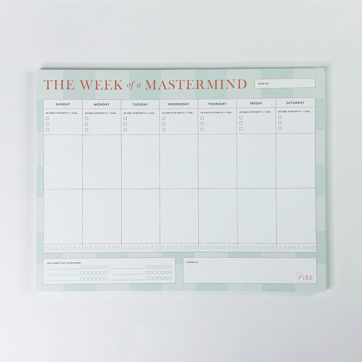 Week of a Mastermind Planning Pad, Undated Planner, Midnights Inspired Desk Calendar
