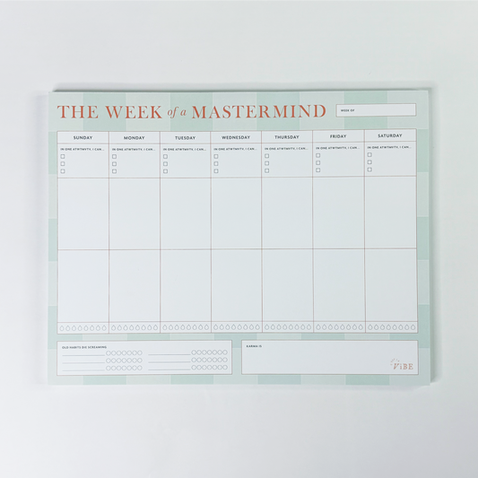 Week of a Mastermind Planning Pad, Undated Planner, Midnights Inspired Desk Calendar