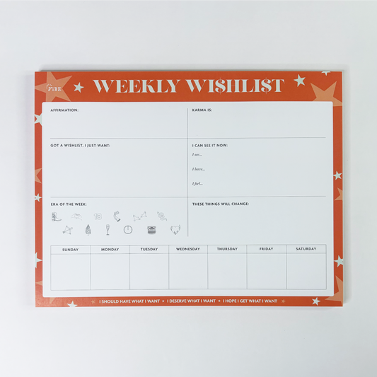 Weekly Wishlist Pad, Manifestation Planner, TLOAS Inspired Desk Pad